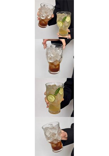 Large Capacity Wide Mouth Glass Cup for Tea, Coffee, Water, or Beer
