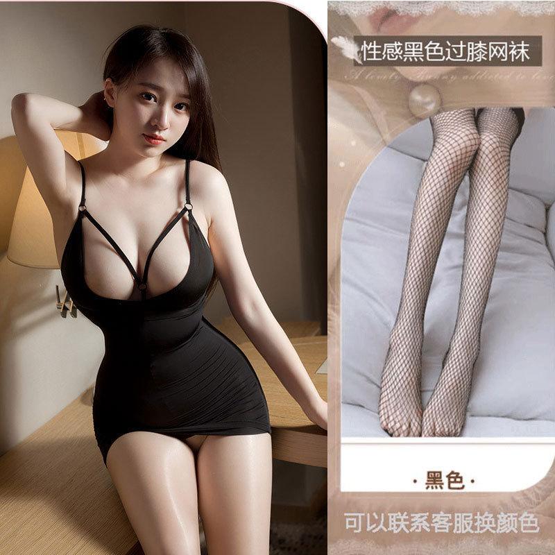 Sex one-piece clothes are convenient to take off, bed perspective clothes, sexy underwear, sex pajamas, milk leakage exposure clothes, open file.