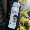 1PC Breaktime Cat Coffee Graphic 750ml Color Plastic Sports Water Bottle Leakproof Flip Straw Lid For Sports Office Home Use