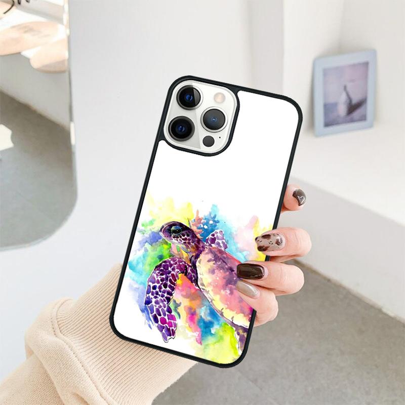 Sea Turtle Phone Case For iPhone 17 Air 16 15 14 11 12 13 Pro MAX Plus Coque Cover Shell