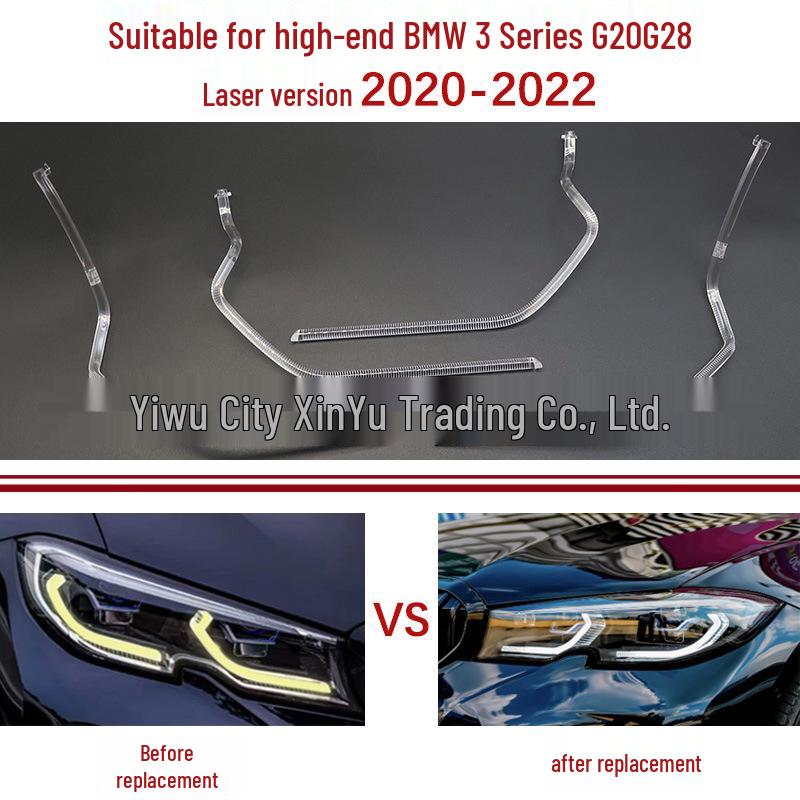 

Compatible with BMW 3 Series G20 G28 (2020-2022) High-End Laser Daytime Running Light Guide Strip with Angel Eye and White Light Ballast. Left Side (2 strips)
