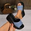 Fashion Wedge Sandals Women Comfortable Walking Shoes Outdoor Casual Anti-slip Summer Trend Lightweight Platform Slipper Slides Women