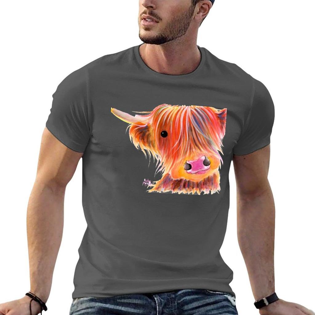 Scottish Highland Cow PRiNT  SWEET SATSUMA  by Shirley MacArthur TShirt essential t shirt TShirt