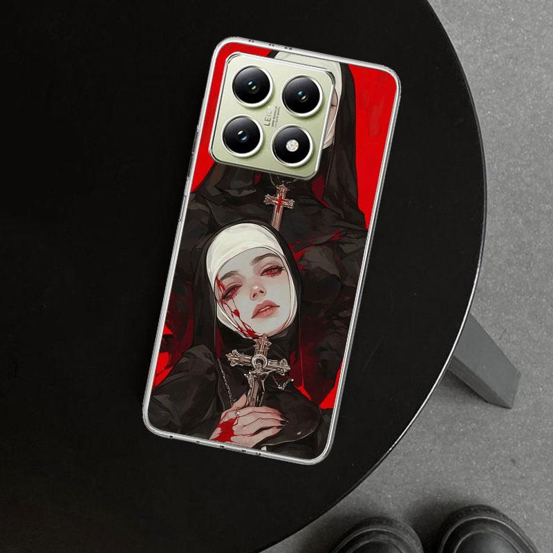 Dark Demon Nun Phone Case Cover for Xiaomi Redmi Note 15 14 13 12 11 Pro Plus 14S 12S 11S 11T 11E 10S 10 Customized Fundas Redmi