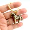 Brass Horseback Fly Car Keychain Pendant Horseback Win Fortune Zodiac Horse Creative Pendant