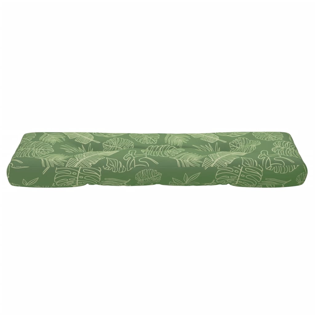 Pallet Cushion with Leaf Pattern 120 X 40 X 12 Cm Fabric