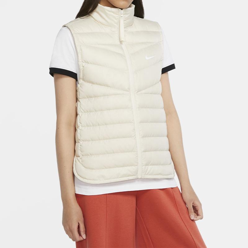 Nike Sportswear Windrunner Lightweight Stand Collar Casual Lightweight Down Vest Women Vest Light-Ivory CU5097-140