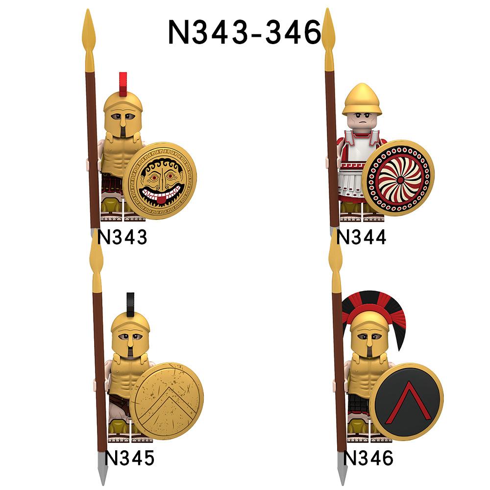 Military Greek Series Puzzle Assembly Toys, Building Block dolls-N343346