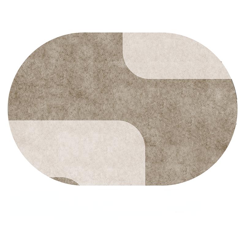 Modern Oval Rugs Room Decoration Teenager Carpets Home Decor Floor Mat Large Area Carpet In Living Room Non-slip Lounge Rug