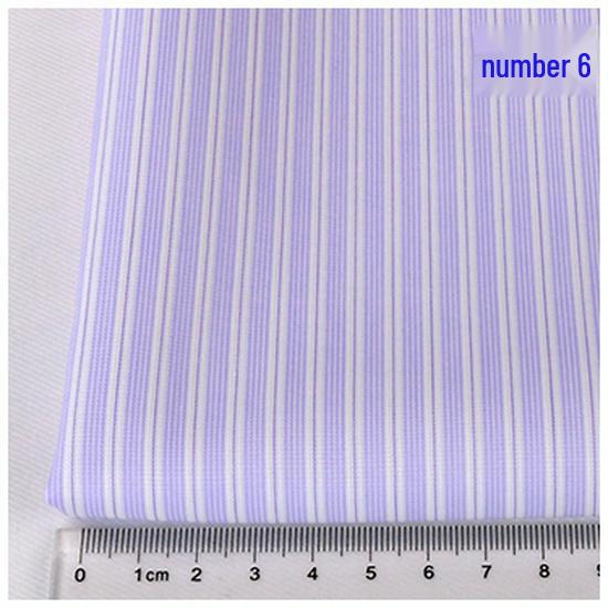Blue, White, Gray Striped Cotton Fabric for Summer Shirts and Work Dresses