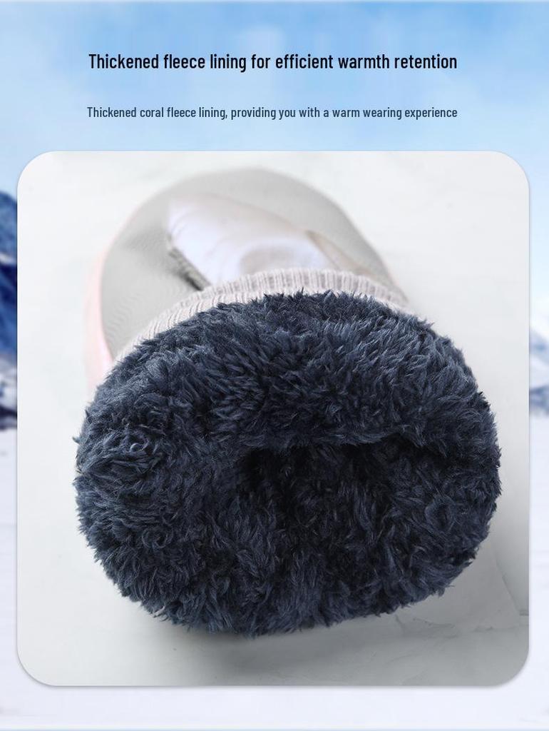 2024 Women's Waterproof Ski Mittens, Fleece-Lined, Warm & Cute, Fingerless for Cycling & Snowboarding