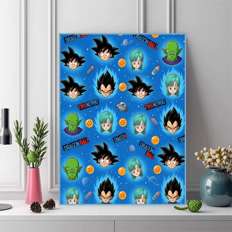 Dragon Ball Chibi Pixel Art Pattern 3pcs 100% Round Full Drill 5D DIY Diamond Painting Embroidery Cross Stitch Rhinestone Décor