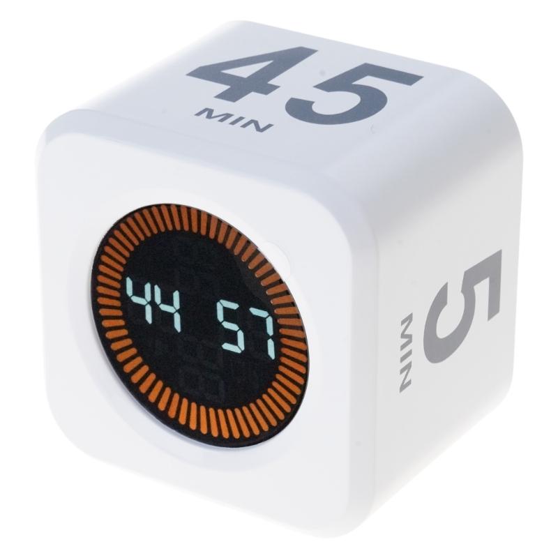 Gravities Sensors Countdown Study Timer with LED Display Rechargeable Cubes Shape Digital Timer Time Management Tool