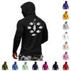 Męska Letnia Koszulka z Długim Rękawem Hawaiian Print Szybkoschnąca z Jedwabiu Lodowego UPF50 Plus Ochrona UV Bluza Fitness Sportowa Top Ochronny przed Słońcem