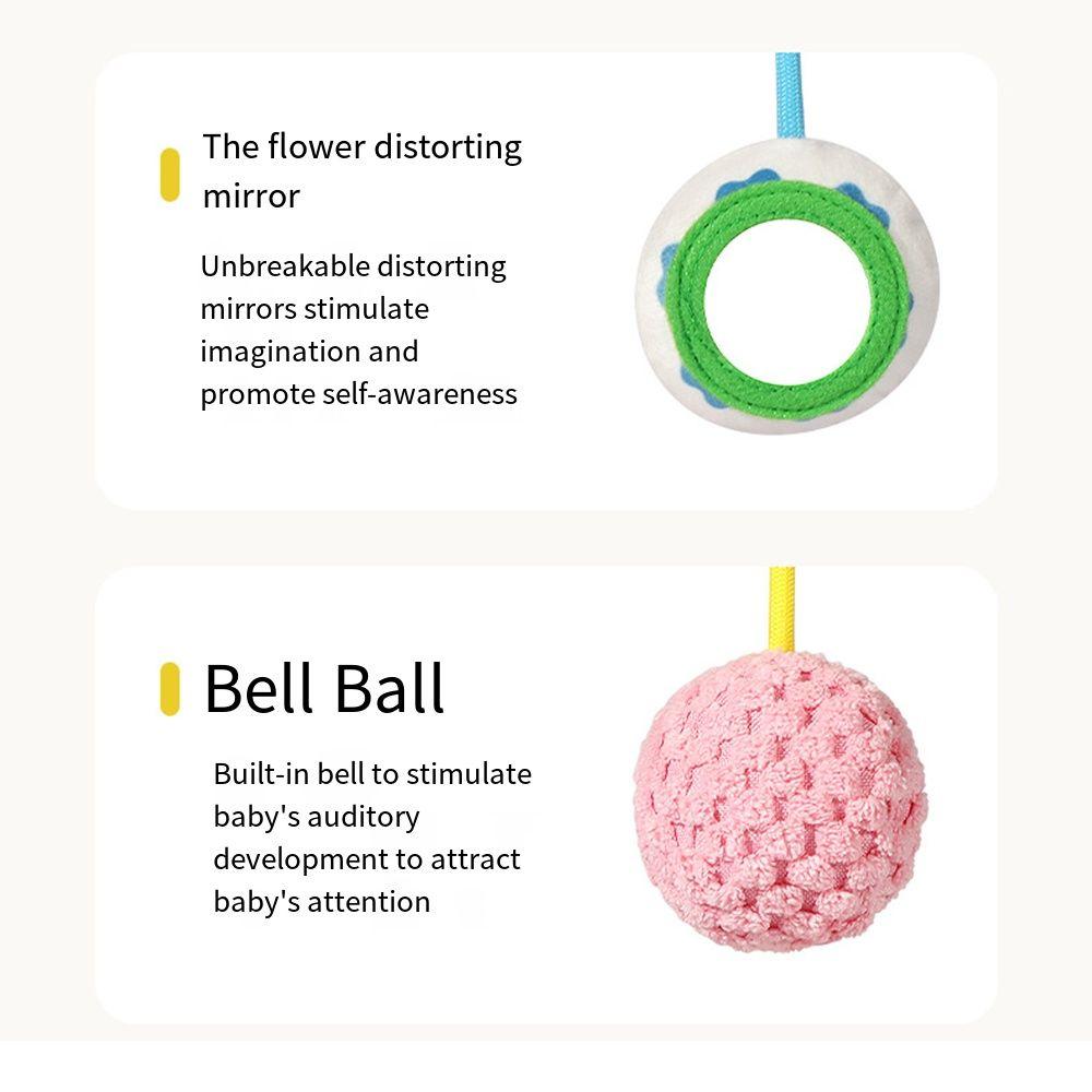 Distorting Mirror Baby Pull String Toys Crab-shaped Stroller Hanging Ornaments  Travel