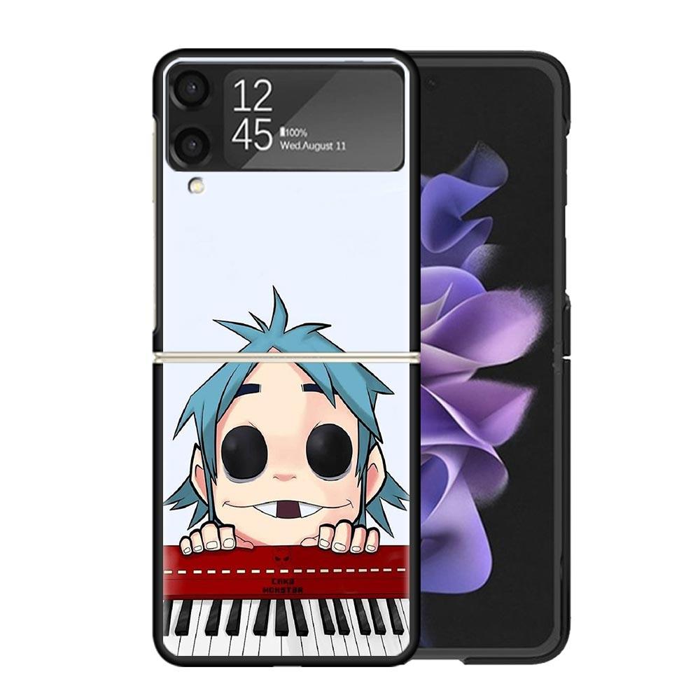 Gorillaz Anime Clear Phone Case For Samsung Z Flip 7 6 5 4 3 Galaxy ZFlip7 ZFlip6 ZFlip5 ZFlip4 ZFlip3 5G Print Cover Z Flip 5 4
