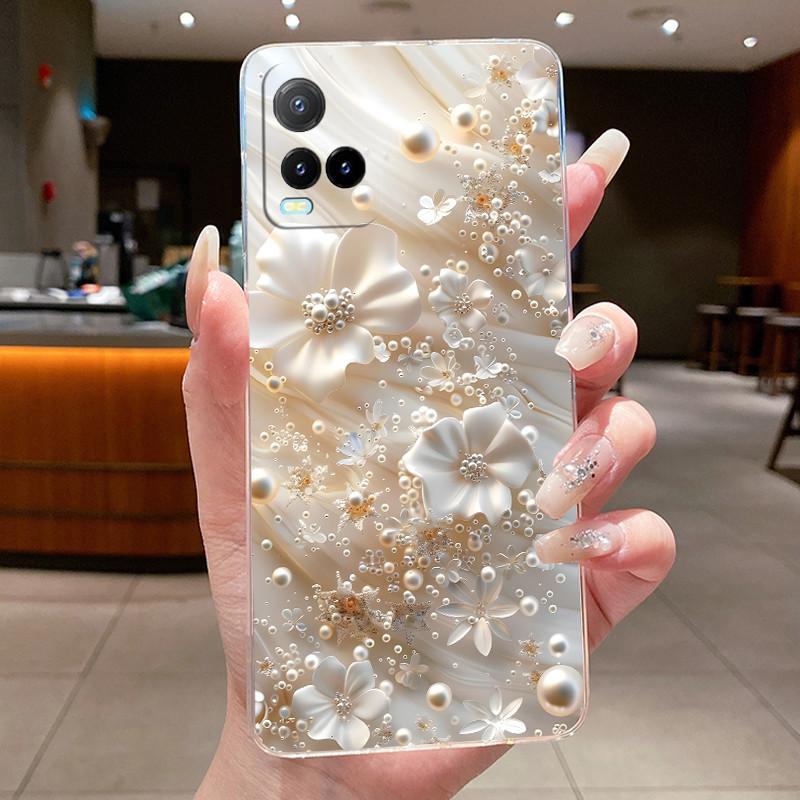 Phone Case For Vivo Y21 2021 Y21a Y21e Y21G Y21s Y21t Y32 Y33s 4G Y33t Butterfly Bow Protective Casing Soft Silicone TPU Cover