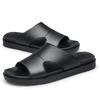 FashionMans Slippers Leather Men's Summer Shoes Casual Beach Slipper Outdoor Male Home Flip Flops Soft Breathable Shoes Mules Sandals