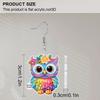 2D Flat Acrylic Cute Christmas Colorful Owl Dangle Earrings, Suitable As A Holiday Gift for Women, Christmas Party Decorative Jewelry.
