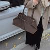Faux Suede Solid Color High Quality Fashiable Versatile Handbag Women's Large Capacity Winter Daily Shoulder Bag