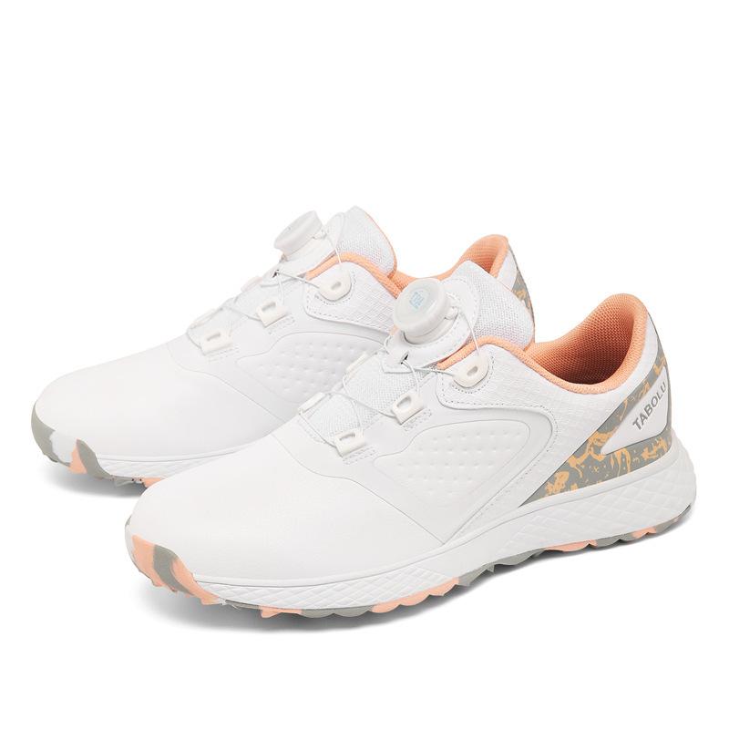Golf Shoes Men and Women Couple Comfortable Waterproof Automatic Knob Telescopic Shoelaces Non-slip Fixing Nails Outdoor Sneakers