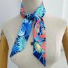 2024 Brand Design Leopard Twill Silk Scarf Luxury Scarf Women Foulard Skinny Bag Scarves Neckerchief Fashion Hair Headband