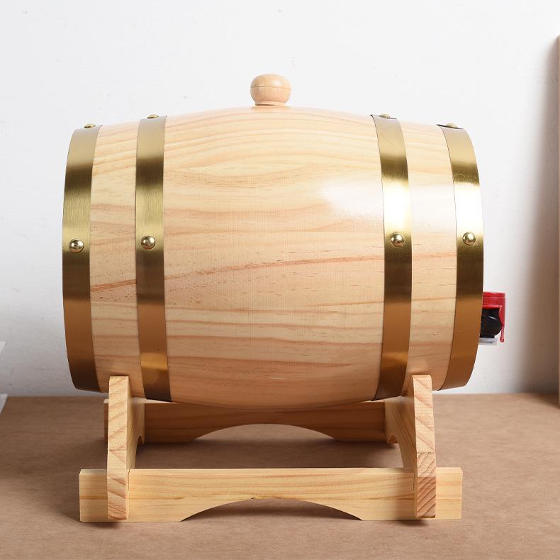

Solid Wood Beer Barrel: Home & Bar Decoration with Logo Print Pine 5L