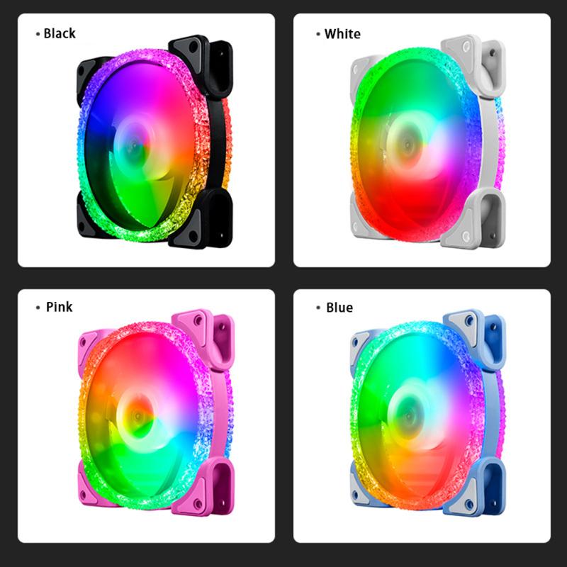Argb Cpu Cooler Fan Colorful Radiator 12cm Pwm Temperature Control Synchronous Cooling Fan For