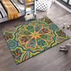 Colorful Mandala Pattern Carpet with Geometric Floral Design, Large Rug Suitable for Use As an Anti-slip for Living Room Bedroom Sofas
