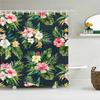 Green Leaves Shower Curtain Mat Grass Beauty Bath Shower Mildew Resistant and Polyester Waterproof white Shower Curtain Decor
