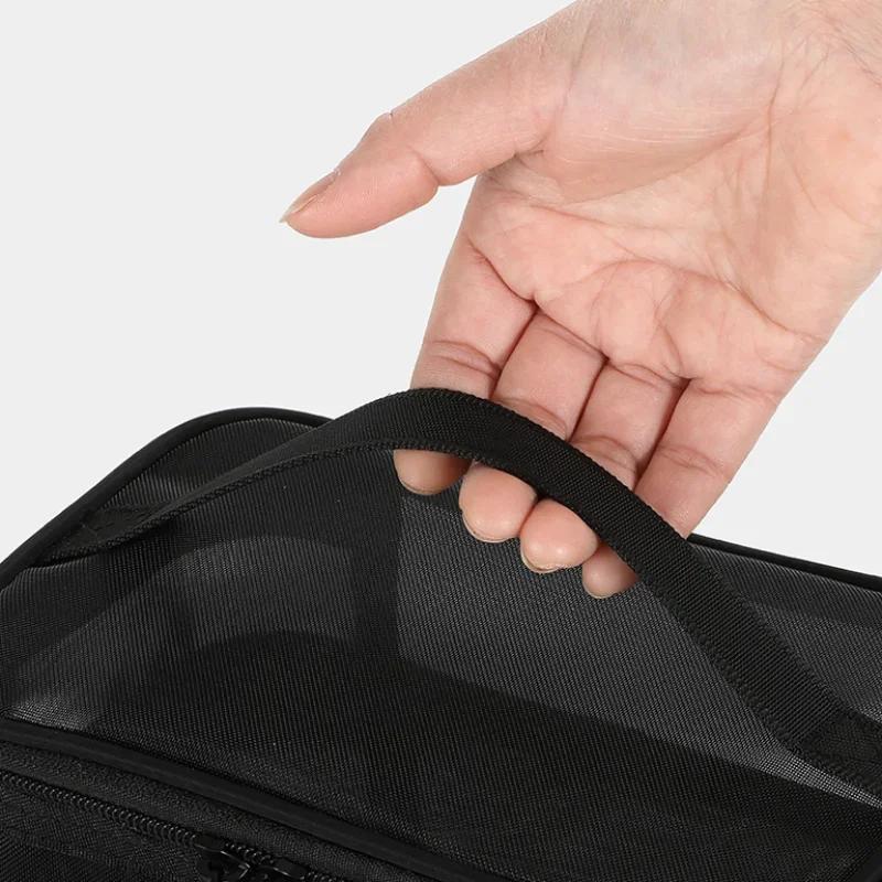 Women's Transparent Mesh Ideal for Cosmetics Makeup and Toiletries Kit  for Travel Sales Success Make Up Organizer Bag