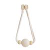 2PCS Magnetic Curtain Ties,with Strong Suction, Woven Rope And Wooden Beads Tiebacks, for Nordic Japanese Style Home Decor