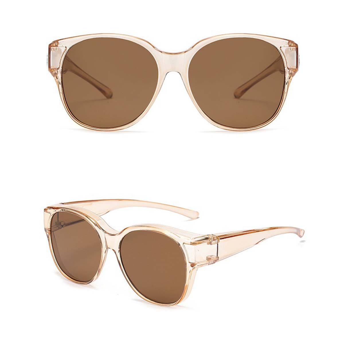 Oversized Over Glasses Sunglasses for Women Men Square Fit Over Polarized Sun Glasses UV400 T03