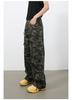 Nirben American Vibe Retro Camouflage Heren Wijde Werkjeans