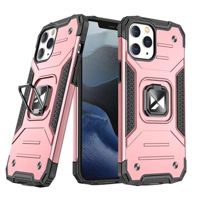 Obal pancéřovaný kryt pro iPhone 14 Pro magnetický držák Ring Armor zlatý