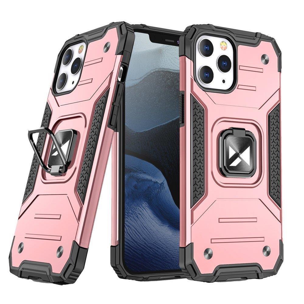 Armored case cover for iPhone 14 Pro magnetic holder Ring Armor gold