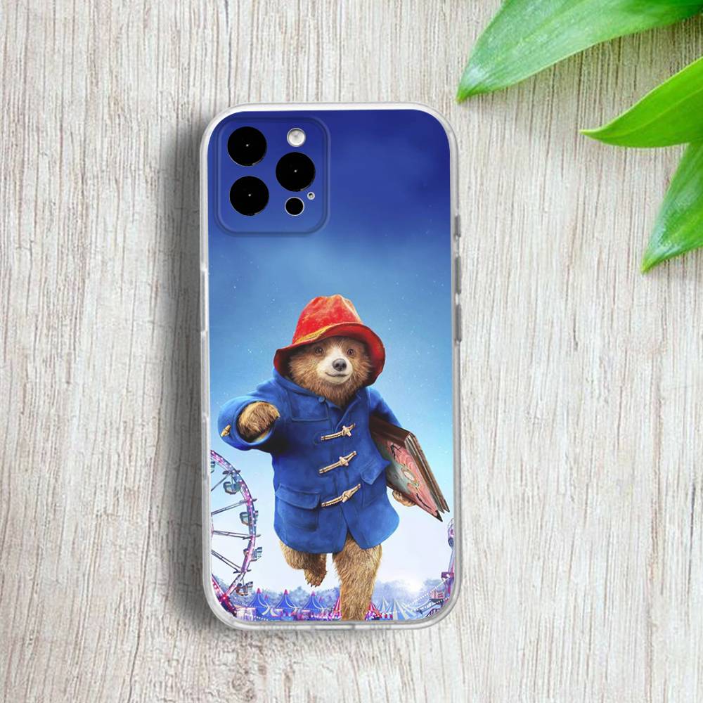 Cute P-Paddington B-Bear Phone Case For iPhone 17,16,15,14,13,12,11 Pro,Max,Plus,X,XS,XR,SE4,E Mini Transparent Soft Cover