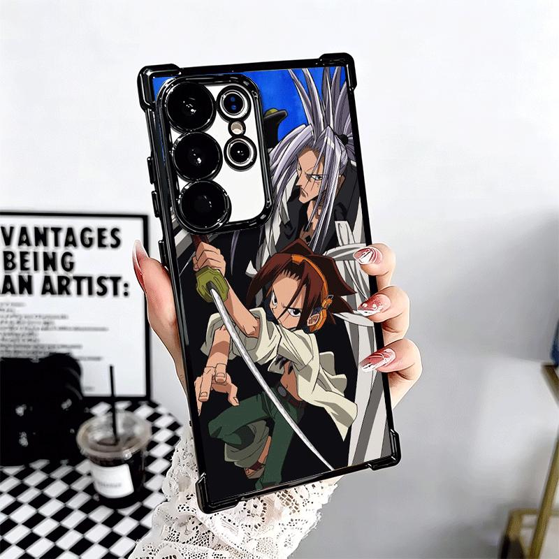 Anime Shaman King Plating Phone Case For Samsung Galaxy S24 S25 FE S26 Edge S23 Ultra S22 S21 Plus S20 Anti-Fall Airabag Cover