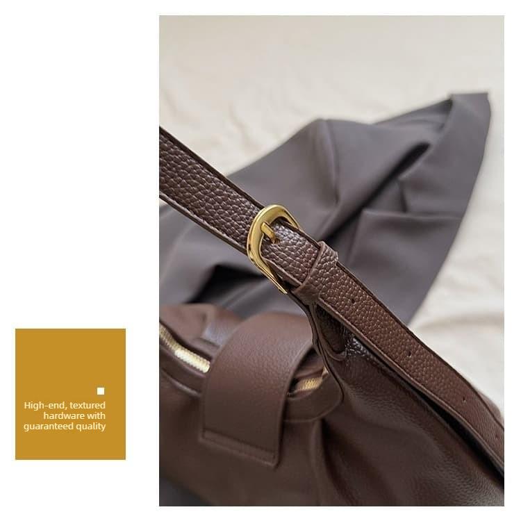 Women's Soft Leather Underarm Bag Casual Commuter Shoulder Bag