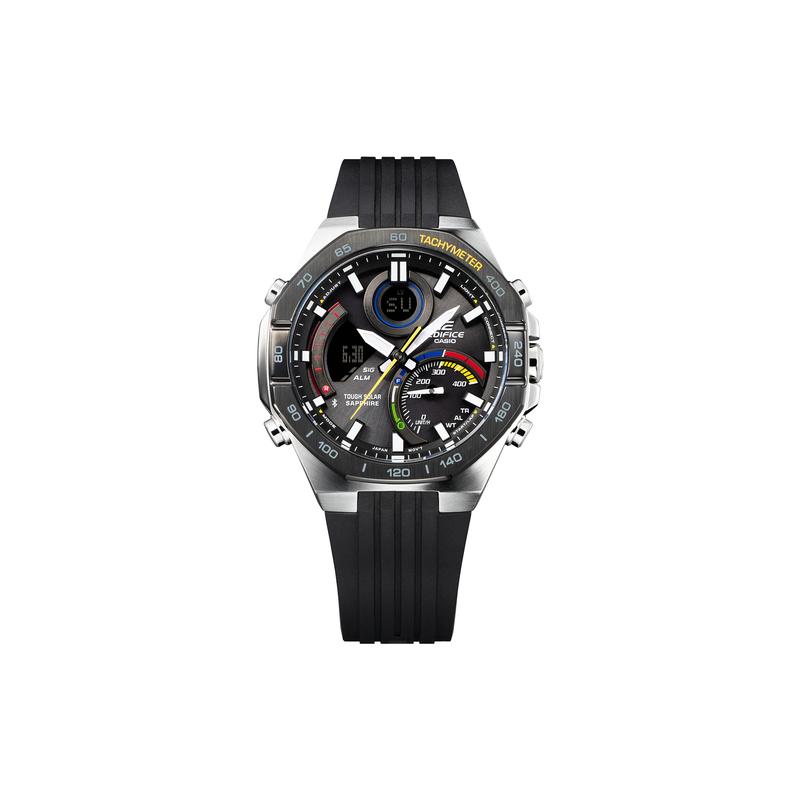

Casio ECB-900 Series 100 m Waterproof Quartz Movement Resin Strap Japanese and Korean Watch Men s Watch Black Dial ECB-950YMP-1AJF чорний