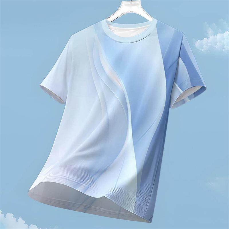 Men's Running T Shirt Outdoor Short Sleeve Cooling T-Shirt Quick-Dry Breathable Badminton Sprotswear Fitness Tops Men's Clothing