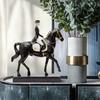 British style simple riding figures, home horse ornaments, living room study decorations