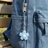 Solid Color Resin Flower Keychain Fresh Kawaii Pendent Accessory Handbag Decoration