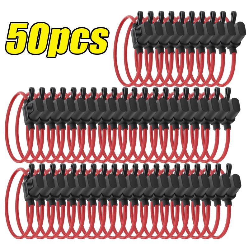 12V 30A In Line Cutoff Switch Socket Damp Proof Fuse Socket Car Mini Waterproof Fuse Box Blade Adapter Splash-proof Box 5-50Pcs Fuses4