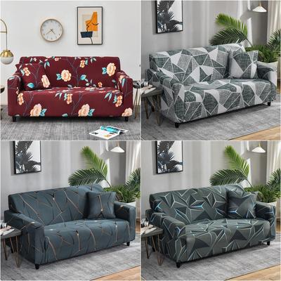 Seater Nordic Elastic Sofa Covers Christmas Geometry Sofa Slipcovers Non -Slip Armrest Couch Protector Removable Living Room