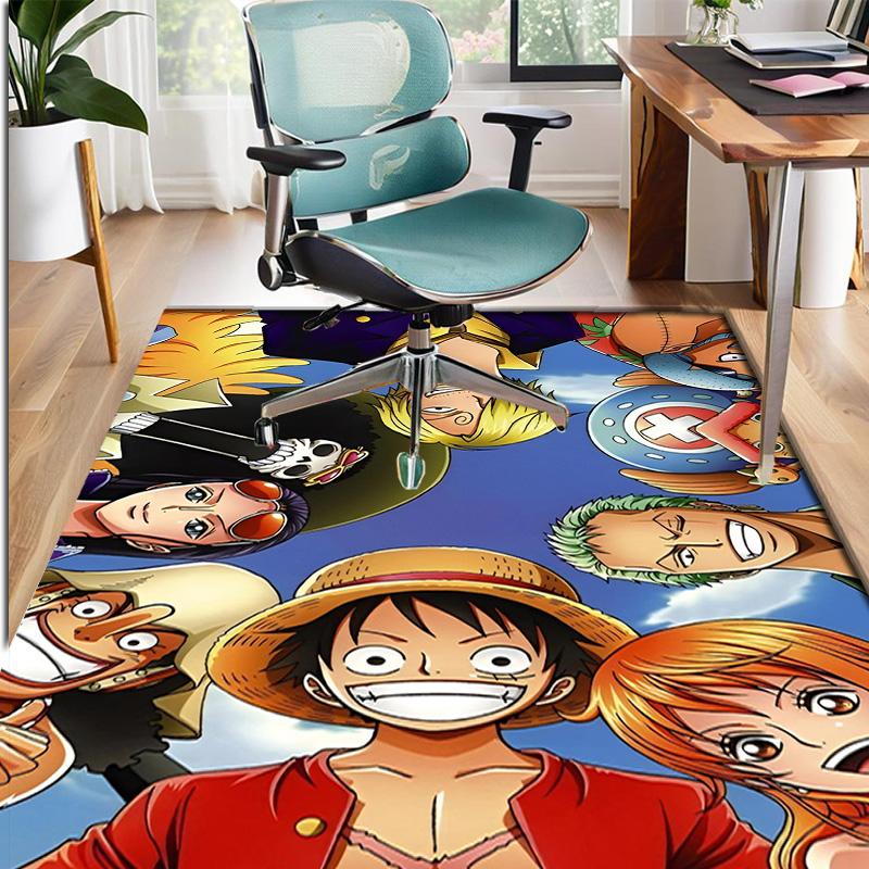 Tappeto con Motivo One Piece, Tappetino da Interno/Esterno, per Picnic, Sala Giochi, Camera da Letto, Ufficio, Soggiorno, Tappeto Arredamento Casa, Regalo di Compleanno