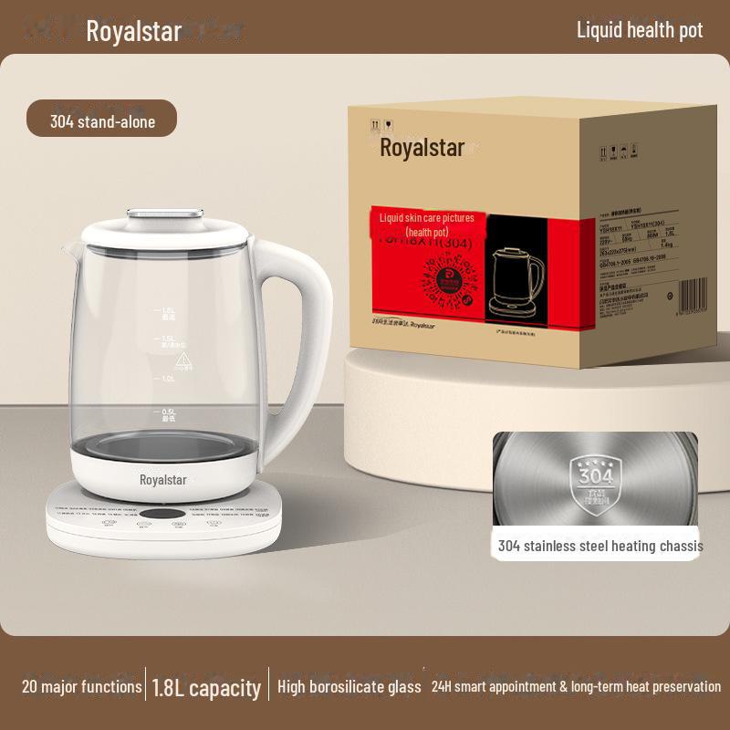 Source Health 1.8L Multi-Function Electric Tea Maker Kettle with Insulation