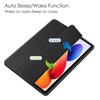 For Xiaomi Redmi Pad 2 Pro 12.1 Inch 2025 Case PU Fold Stand with Pencil Holder Acrylic Back Tablet Cover with Auto Sleep Funda