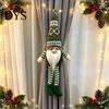 Plush Curtain Holders Christmas Gnome Buckle, Scandinavian Santa Doll Tiebacks, Window Decorations Faceless Dwarf Holdback Fastener for Holiday