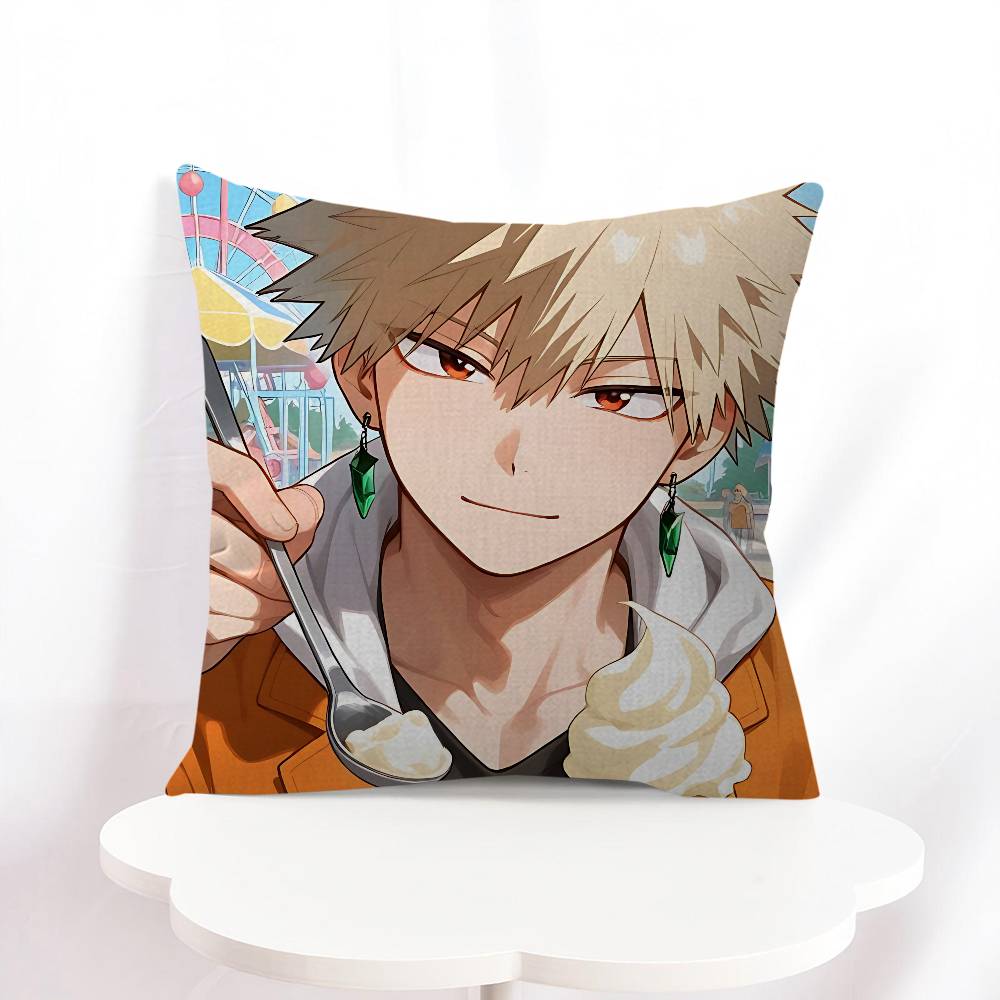 

K-Кацуки Бакуго Аниме Наволочка с рисунком Мягкая плюшевая наволочка для дома, гостиной, дивана, декора 16x16Inch